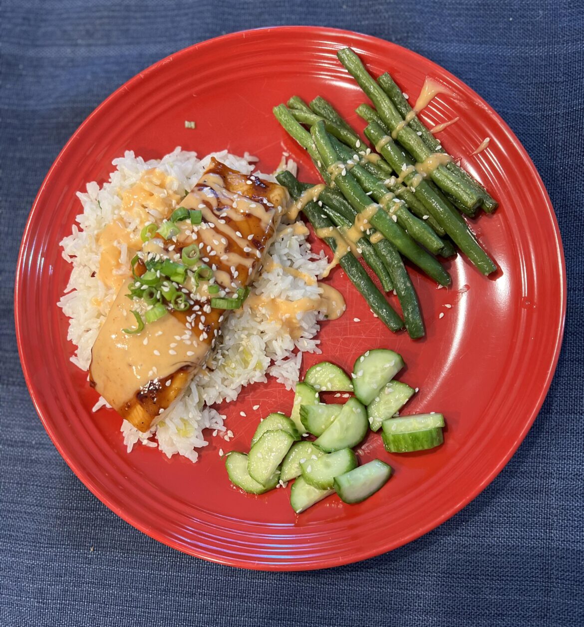 Soy-Glazed Salmon with Rice