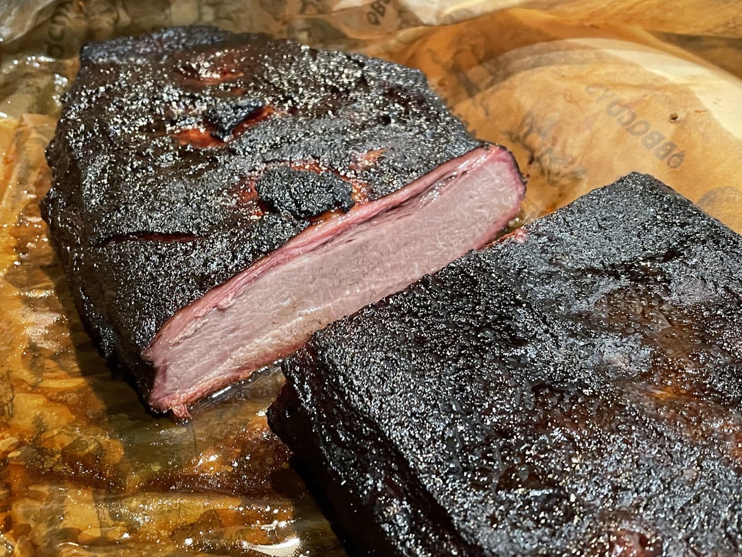 First Brisket Ever (kamado) Dining and Cooking