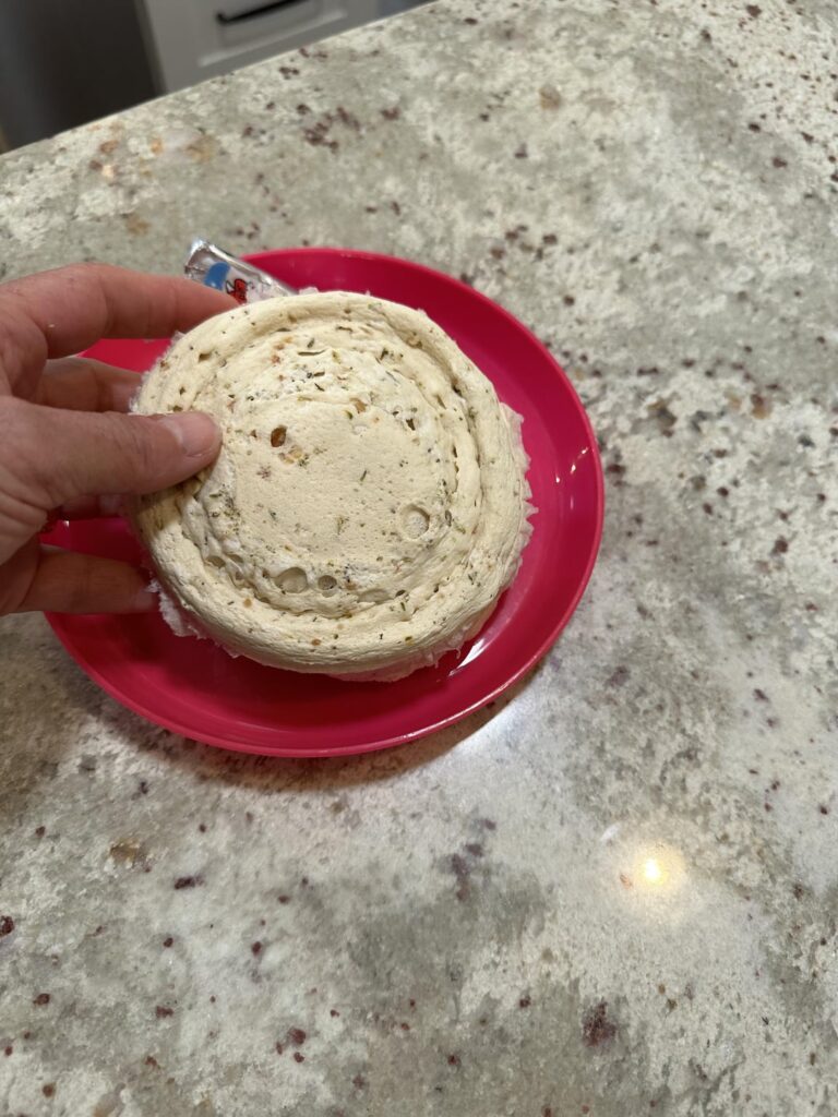Savory Oat Fiber "bread"-- huge and 45 calories