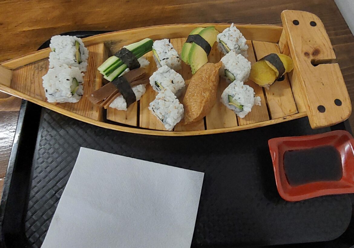 A boats worth of sushi. We want plates!