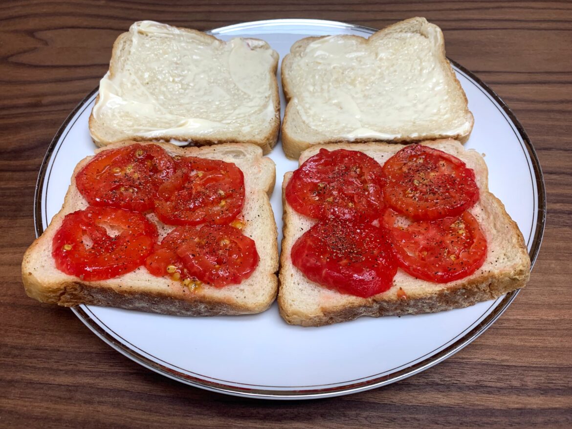 Peeled Homegrown Early Girls. Small but effective.
