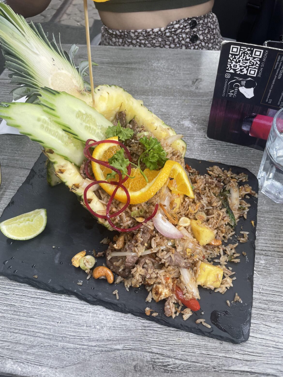 It was already falling off the “plate” before I touched it