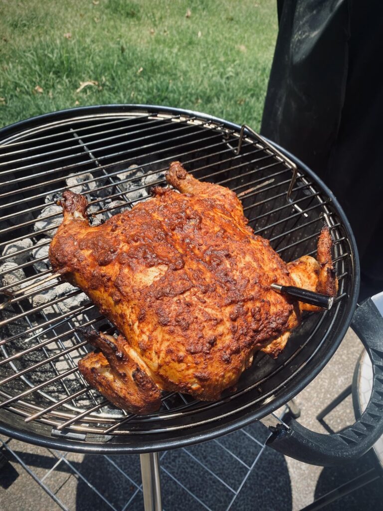 First cook on charcoal - Peruvian Style Grilled Chicken