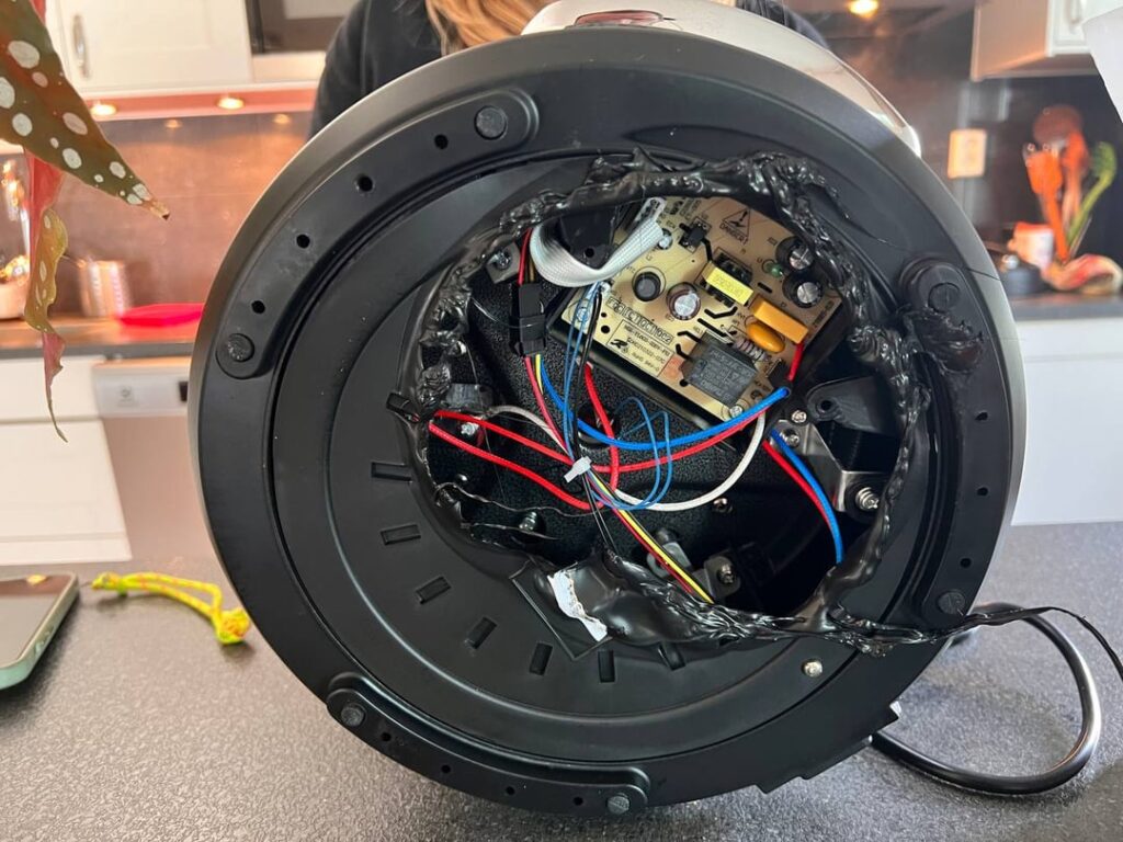 The bottom of our crock pot express turbo melted (accidentally turned ON the spice and the pot was on it). Is it still safe to use? What do you guys recommend?