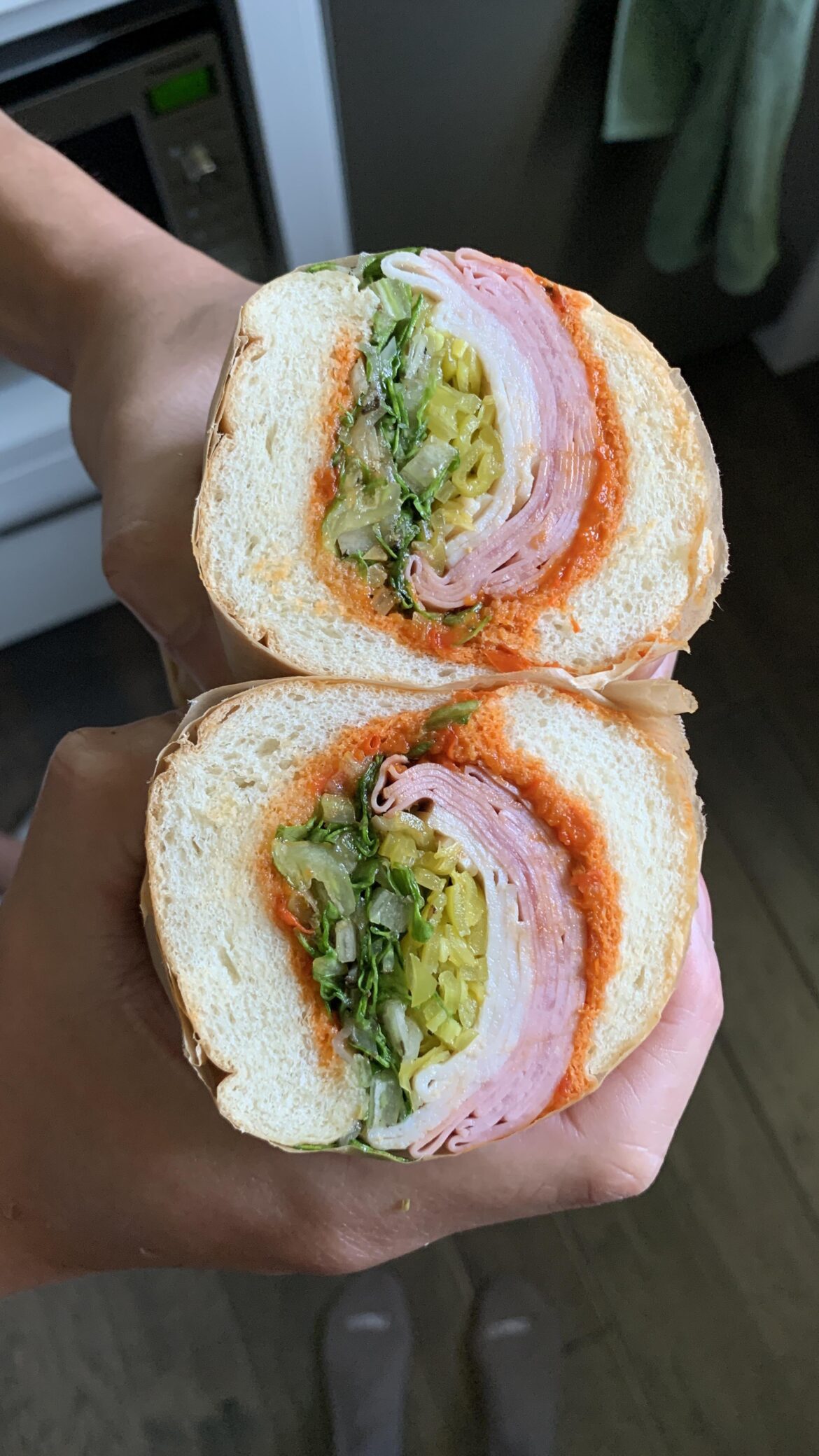 Homemade Italian sub