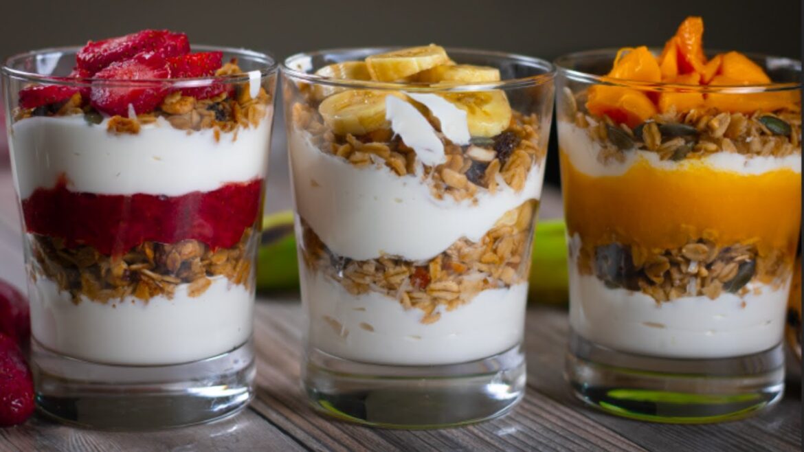 How To Make GREEK YOGURT + 3 Fruit & Granola PARFAIT ideas