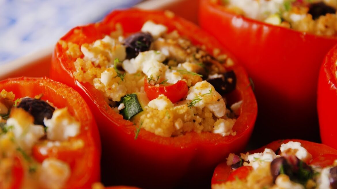 Greek Stuffed Peppers | Delish