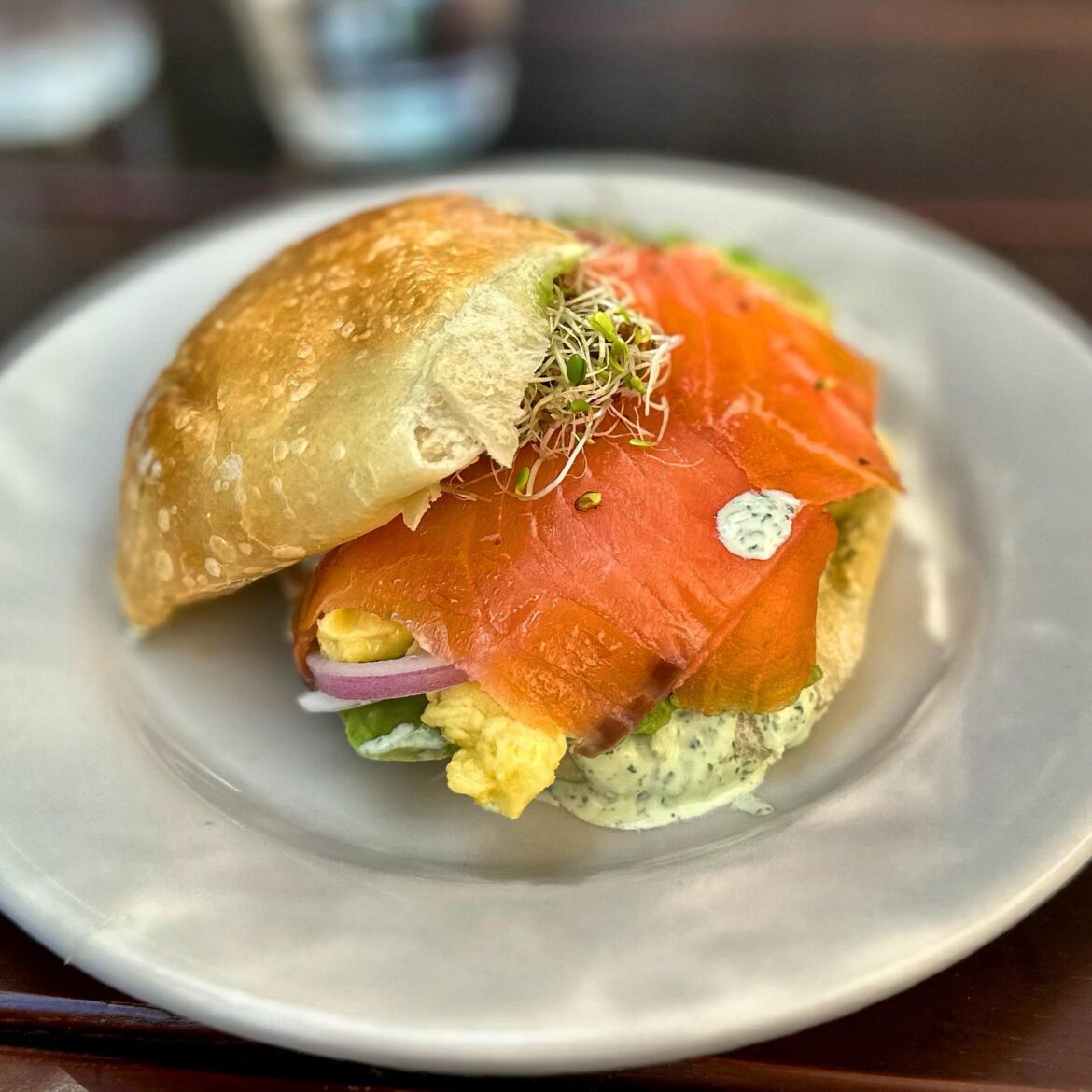 SMOKED SALMON, AVOCADO, & EGG SANDWICH