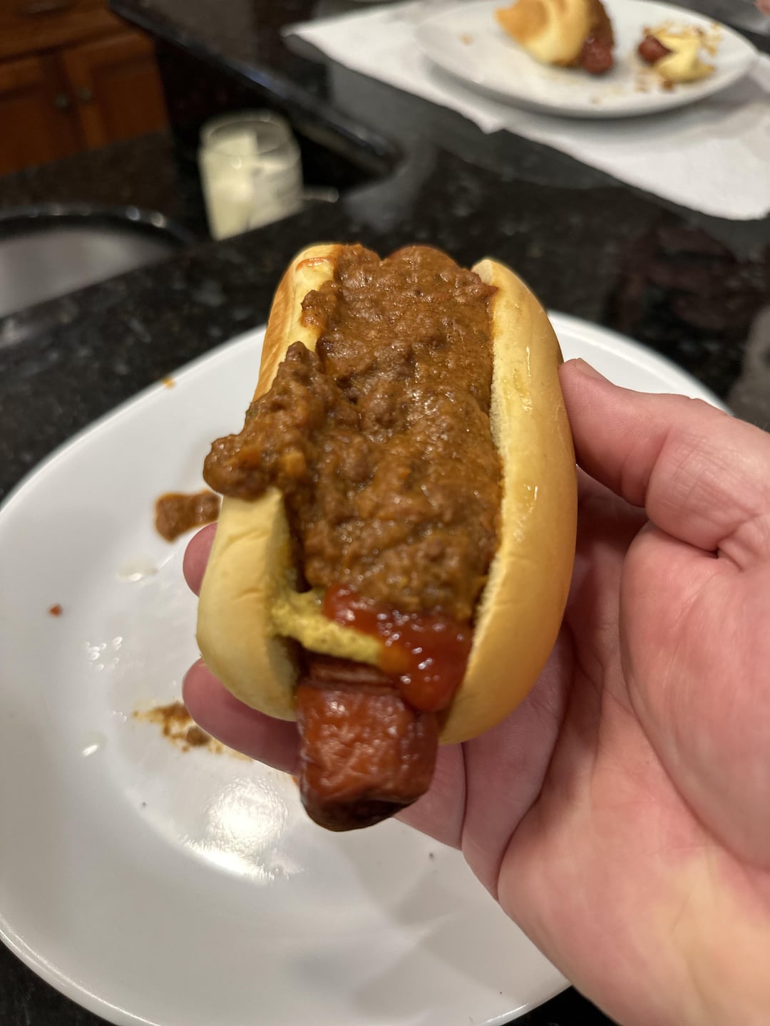 NJ Texas Weiner’s rippers, all the way sauce [homemade] Dining and Cooking
