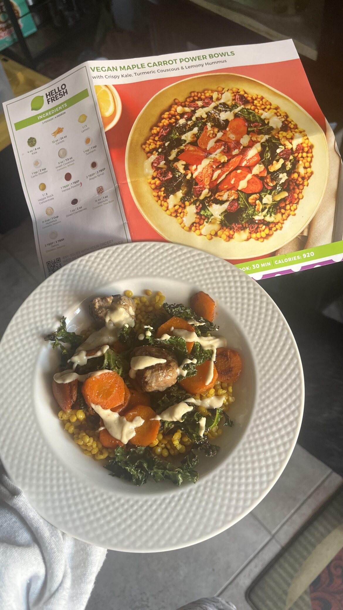 Vegan maple carrot power bowl 10/10