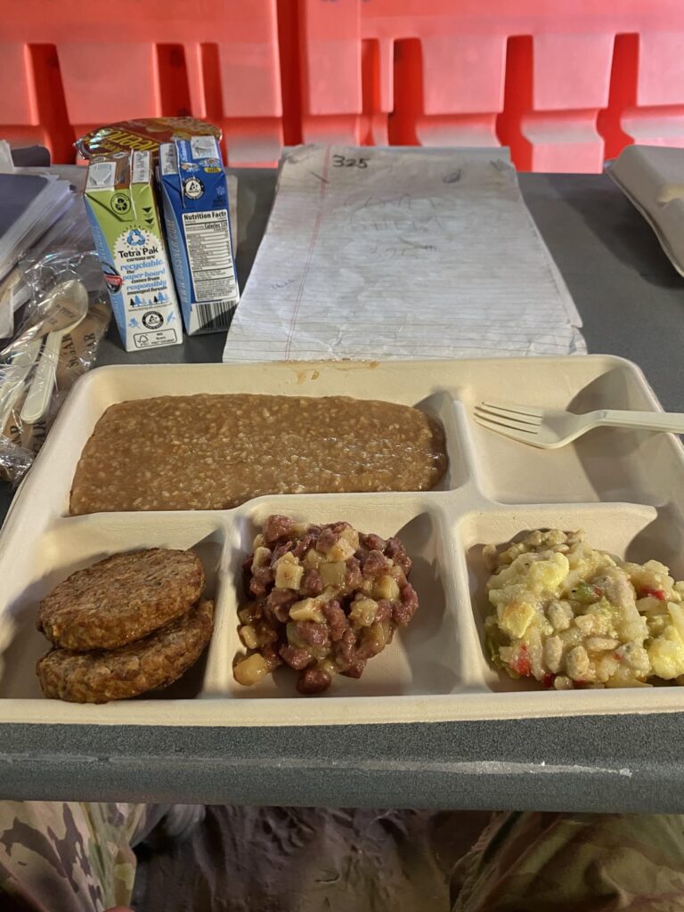 Army field hot breakfast