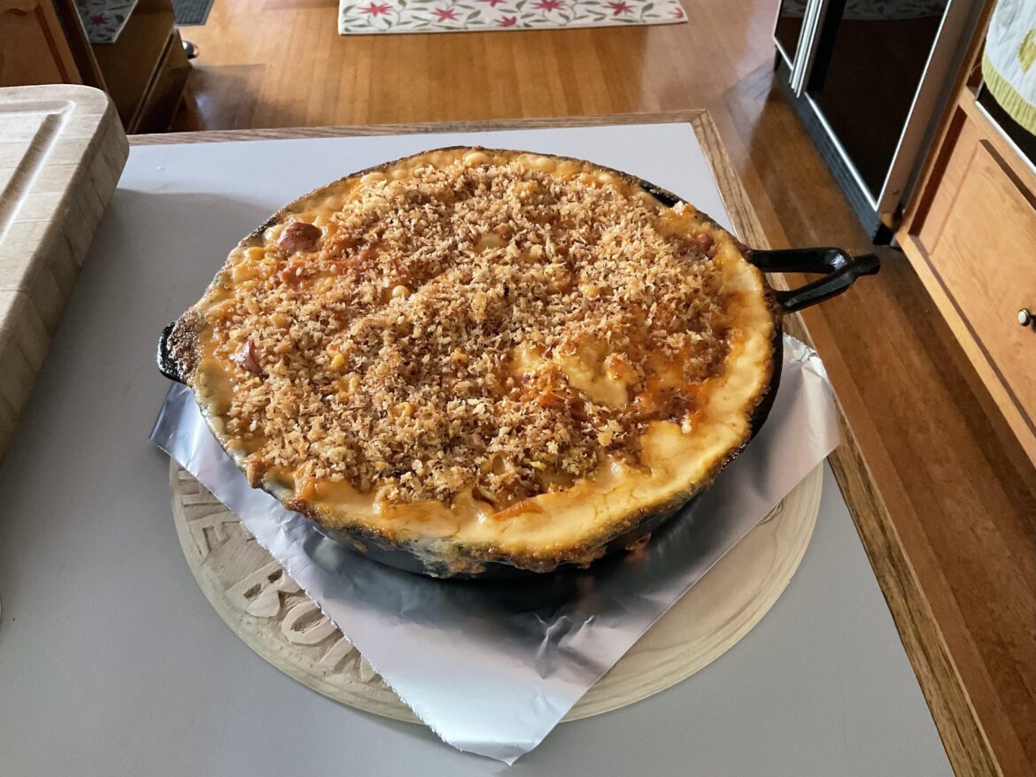 Homemade smoked Mac n cheese