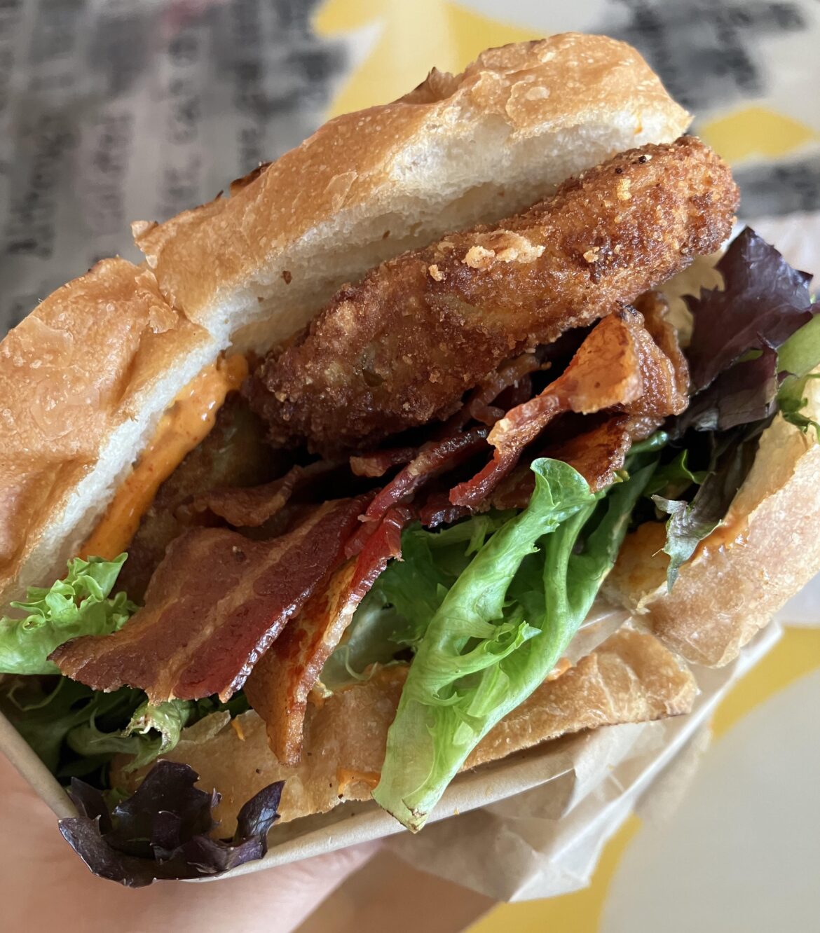 BLT with Fried Green Tomatoes From DV8 Kitchen in Lexington, KY.