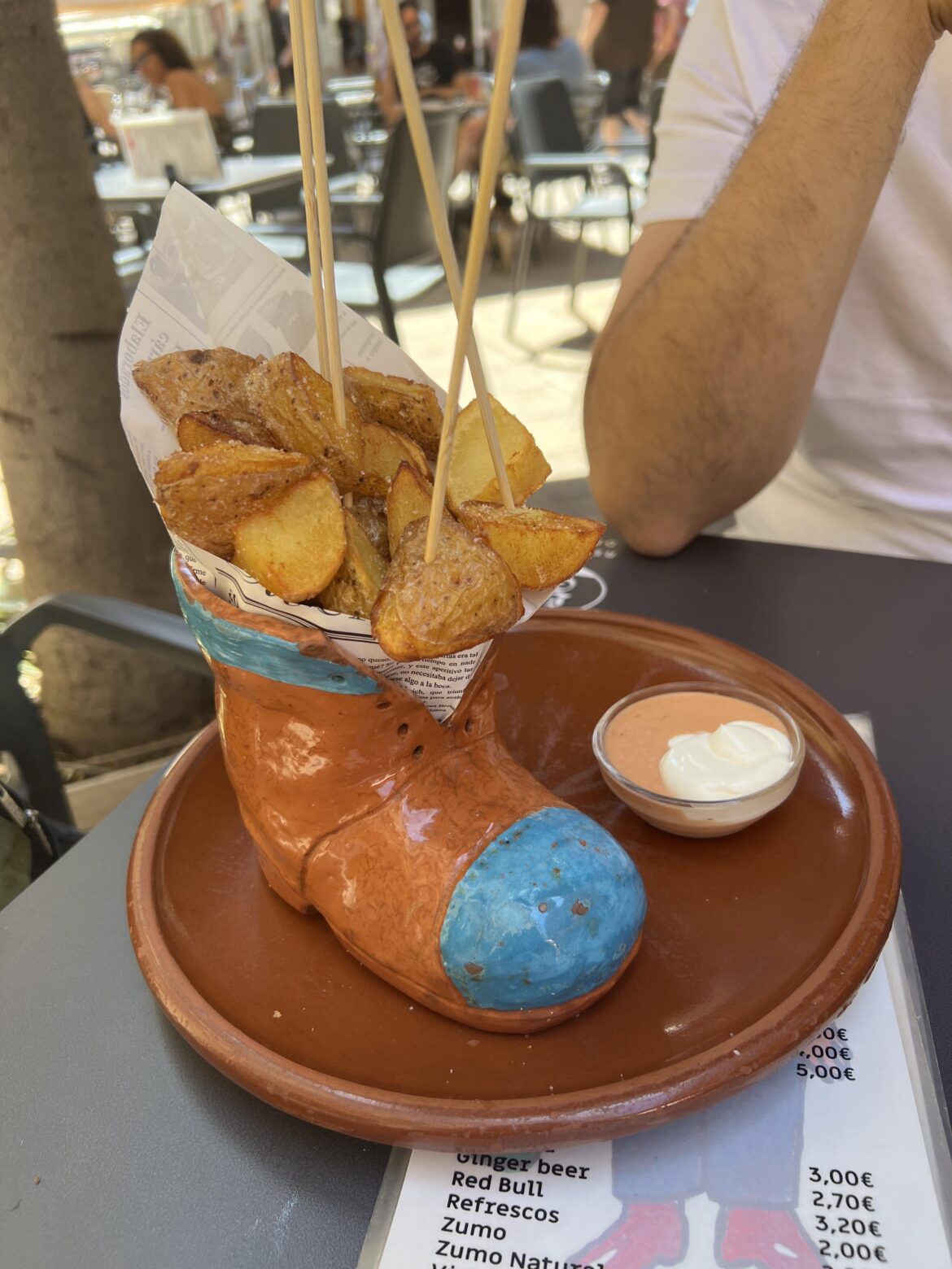 Patatas Bravas in a Boot