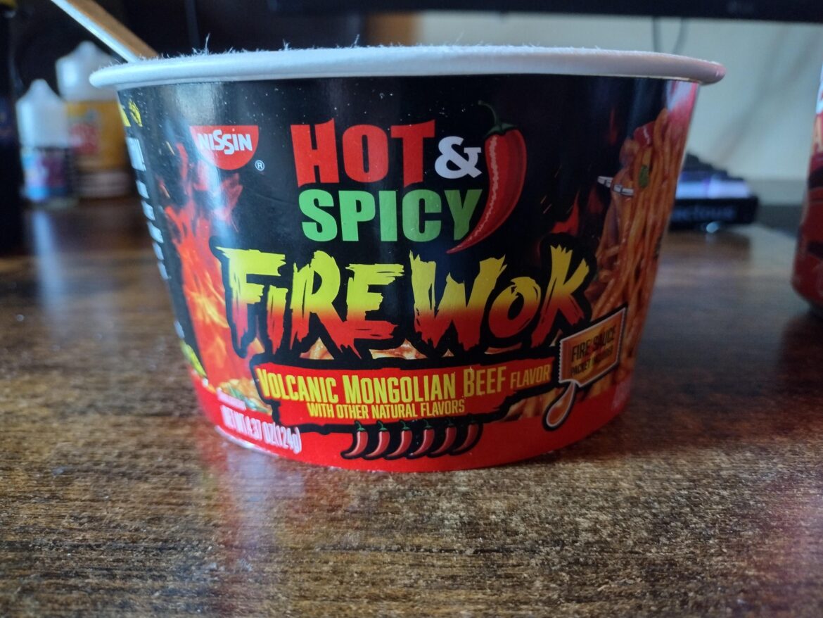 Volcanic Mongolian Beef Fire Wok. REALLY spicy