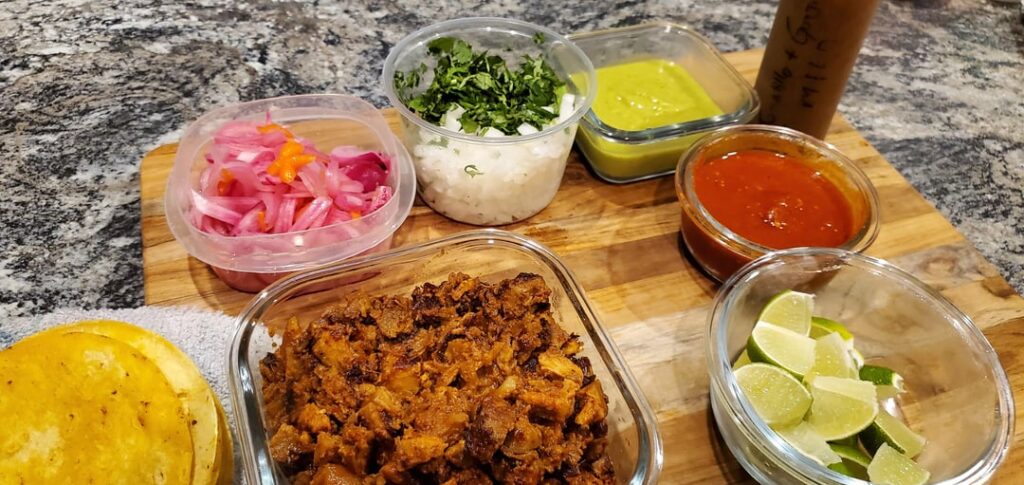 Homemade Adobada Tacos and Salsas