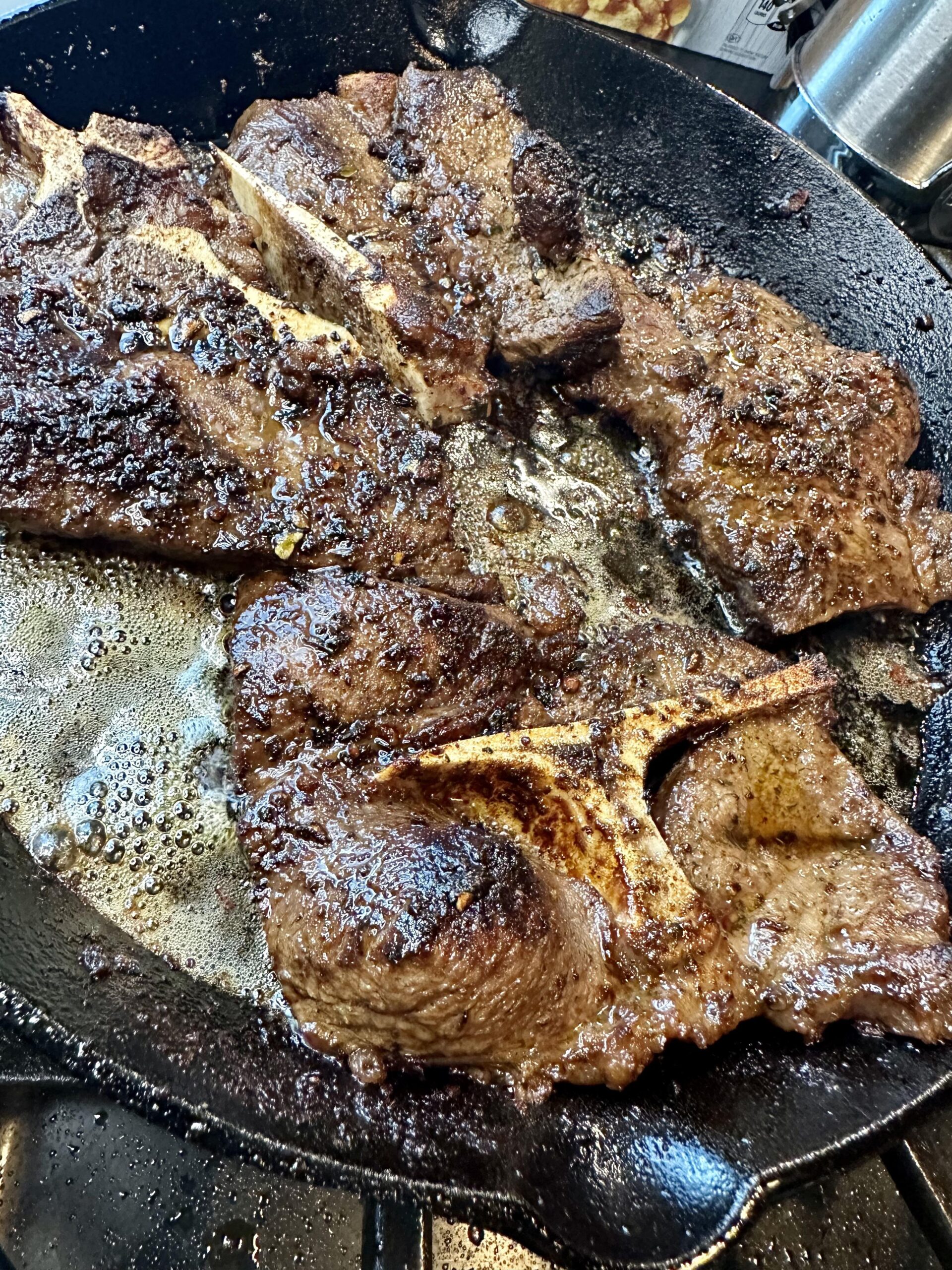 Pan fried chuck steak. Dining and Cooking