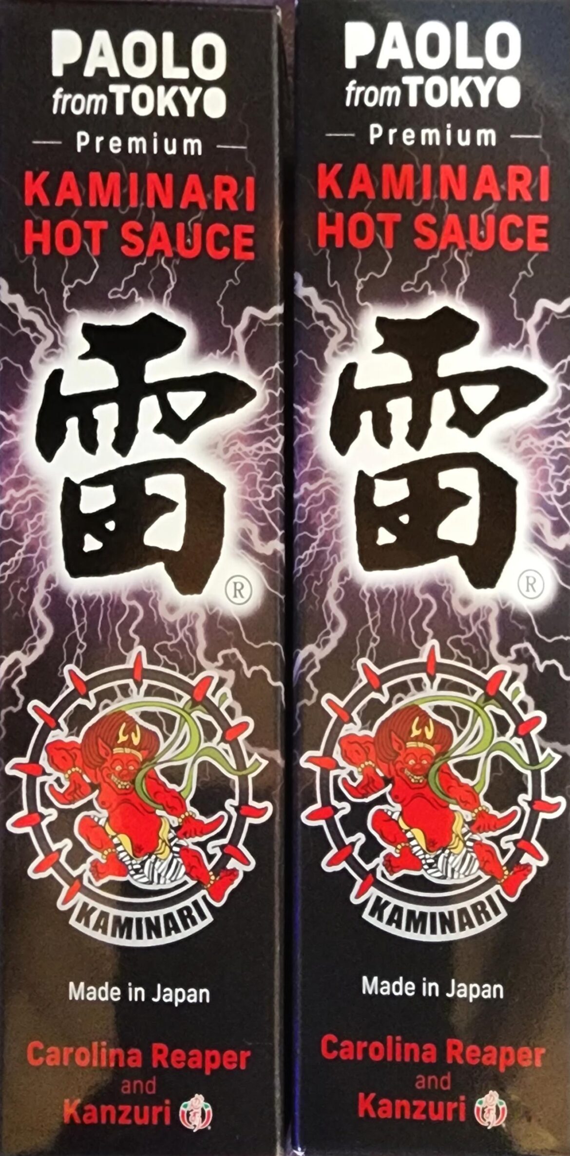 Ordered 2 of these from thinking it would spicier than Tabasco or Tapatio and was woefully disappointed. While there is a small kick from the Japanese chili paste, the Carolina Reapers heat seem to absent despite saying it contains it. 1/10 would not recommend