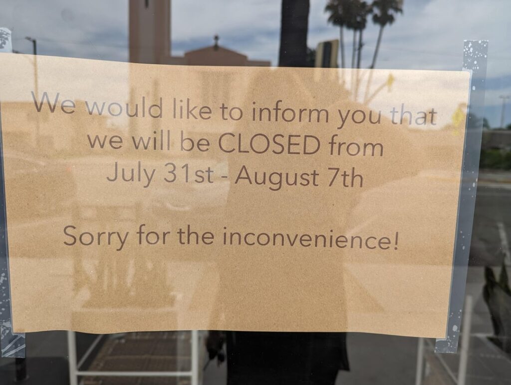 Little Goat Pizza Closed for a Week