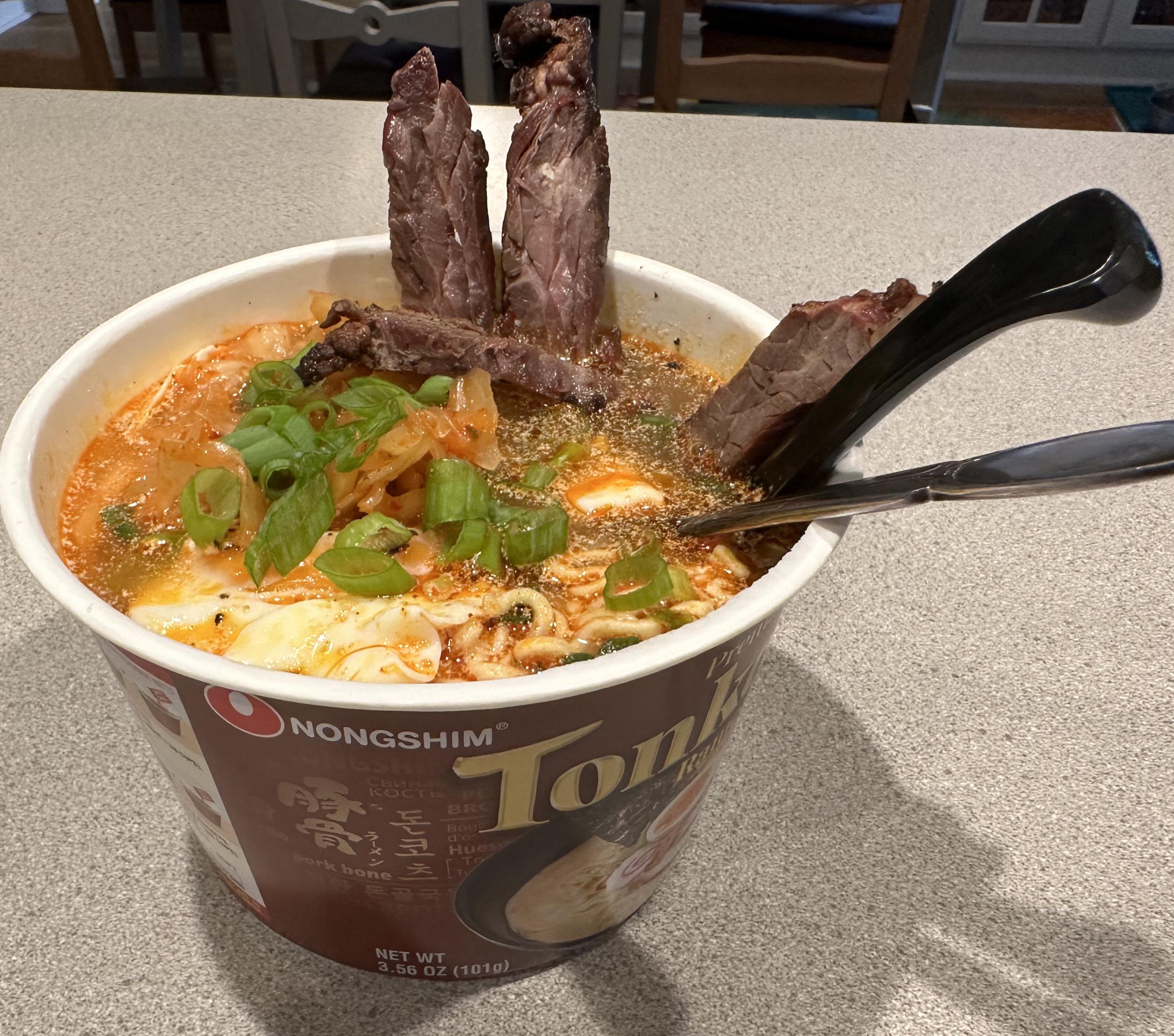 Any love for my instant lunch? Added gochujang, over medium slow fried