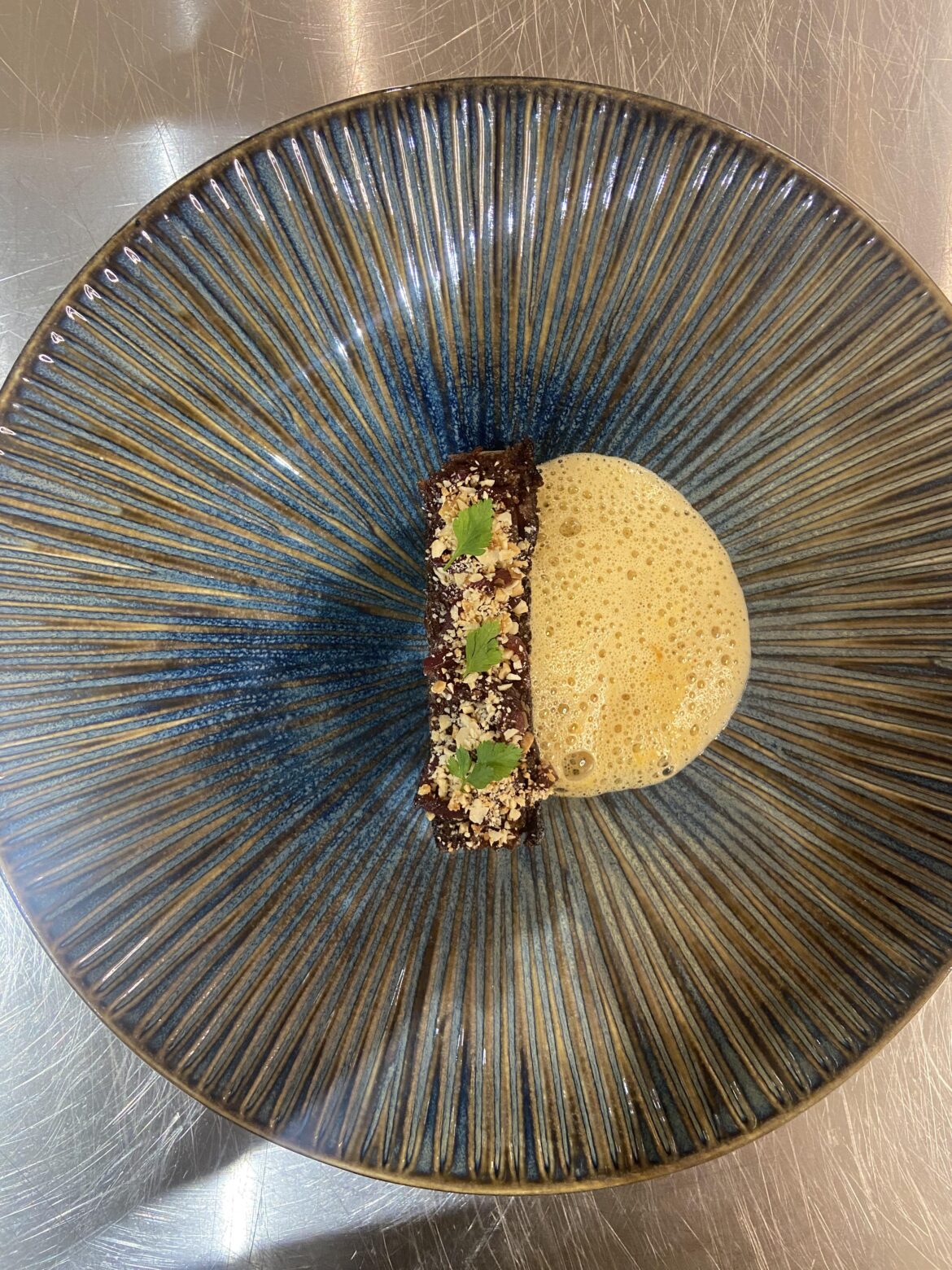 Shortrib, smoked almonds, red union compote, arbol beurre blanc