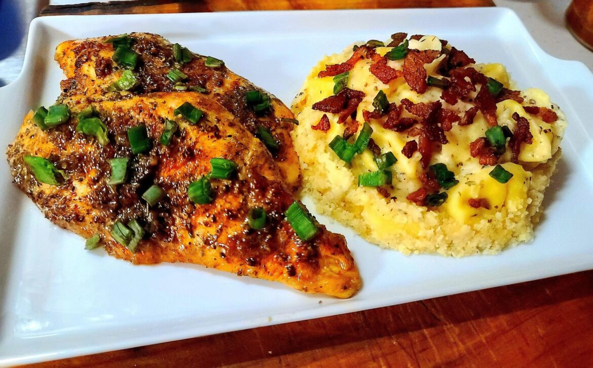 Honey Garlic Chicken w/ Cheese Tortellini in Bacon Cream Sauce