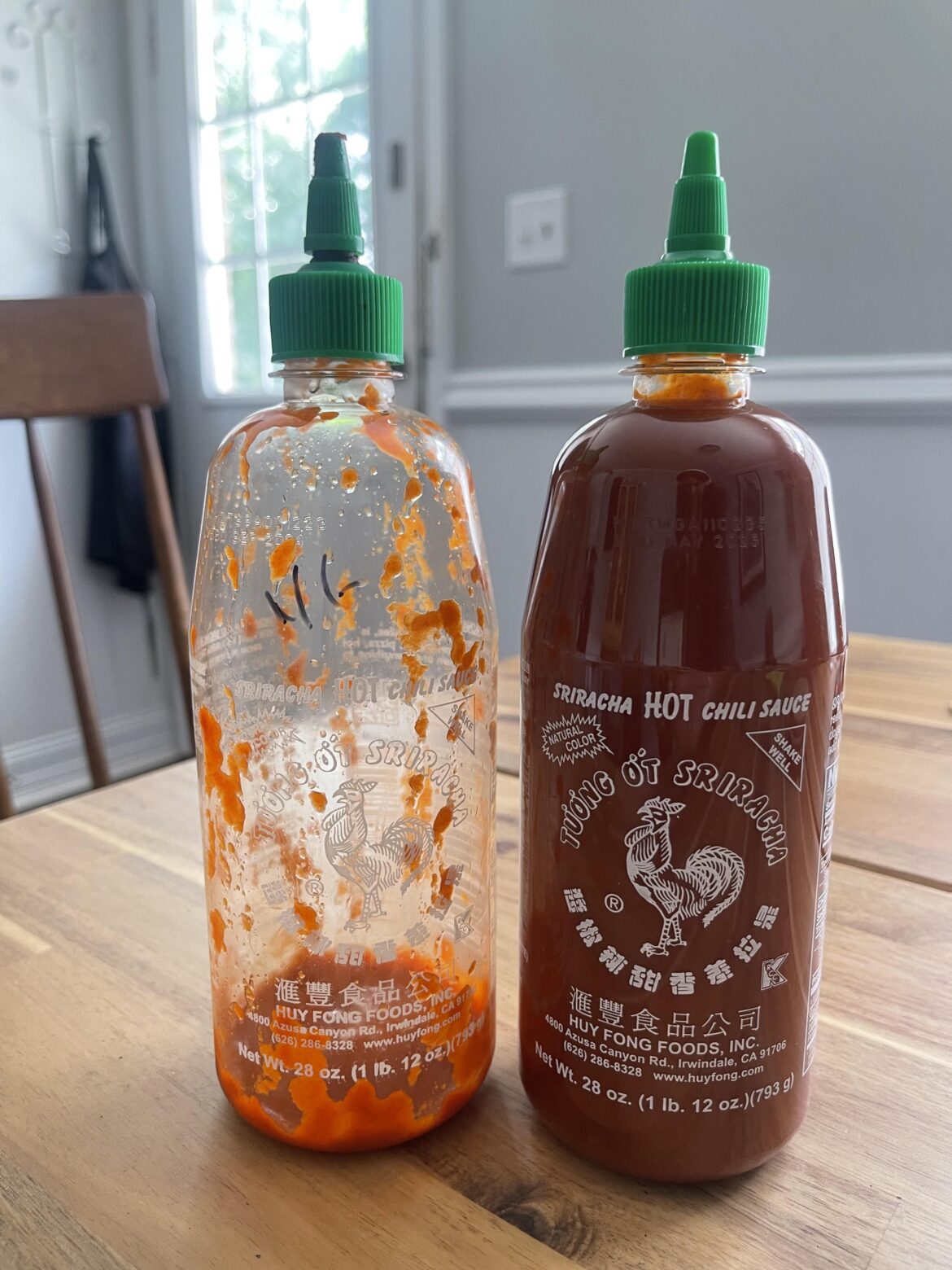 My bottle of Sriracha I have been rationing since January! Finally found a bottle for $10 each