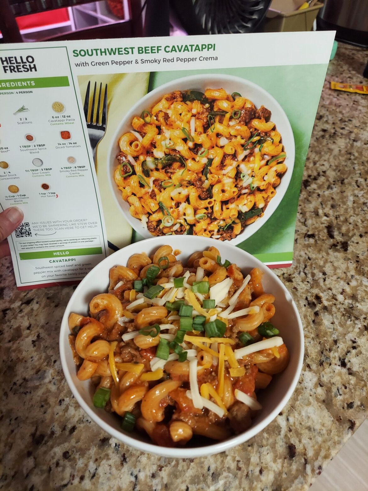 Southwest beef cavatappi was yummy