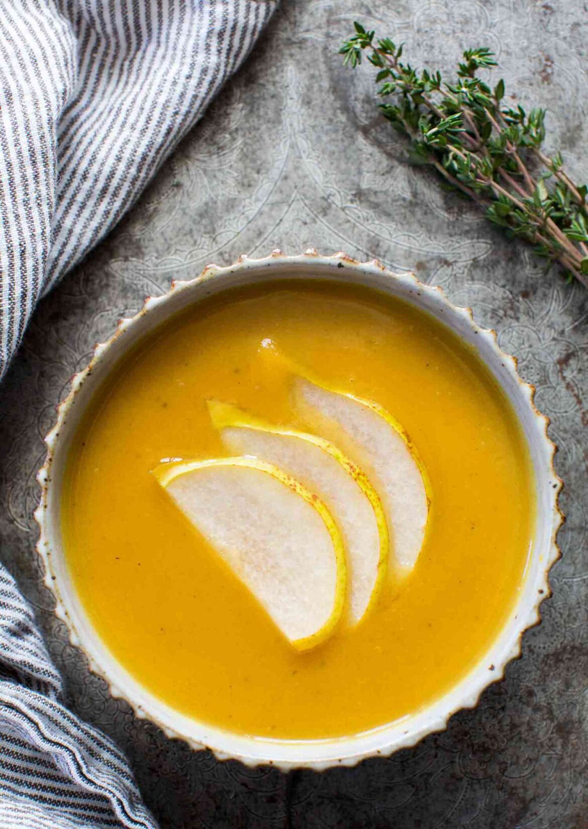 A Warm Roasted Squash and Pear Soup