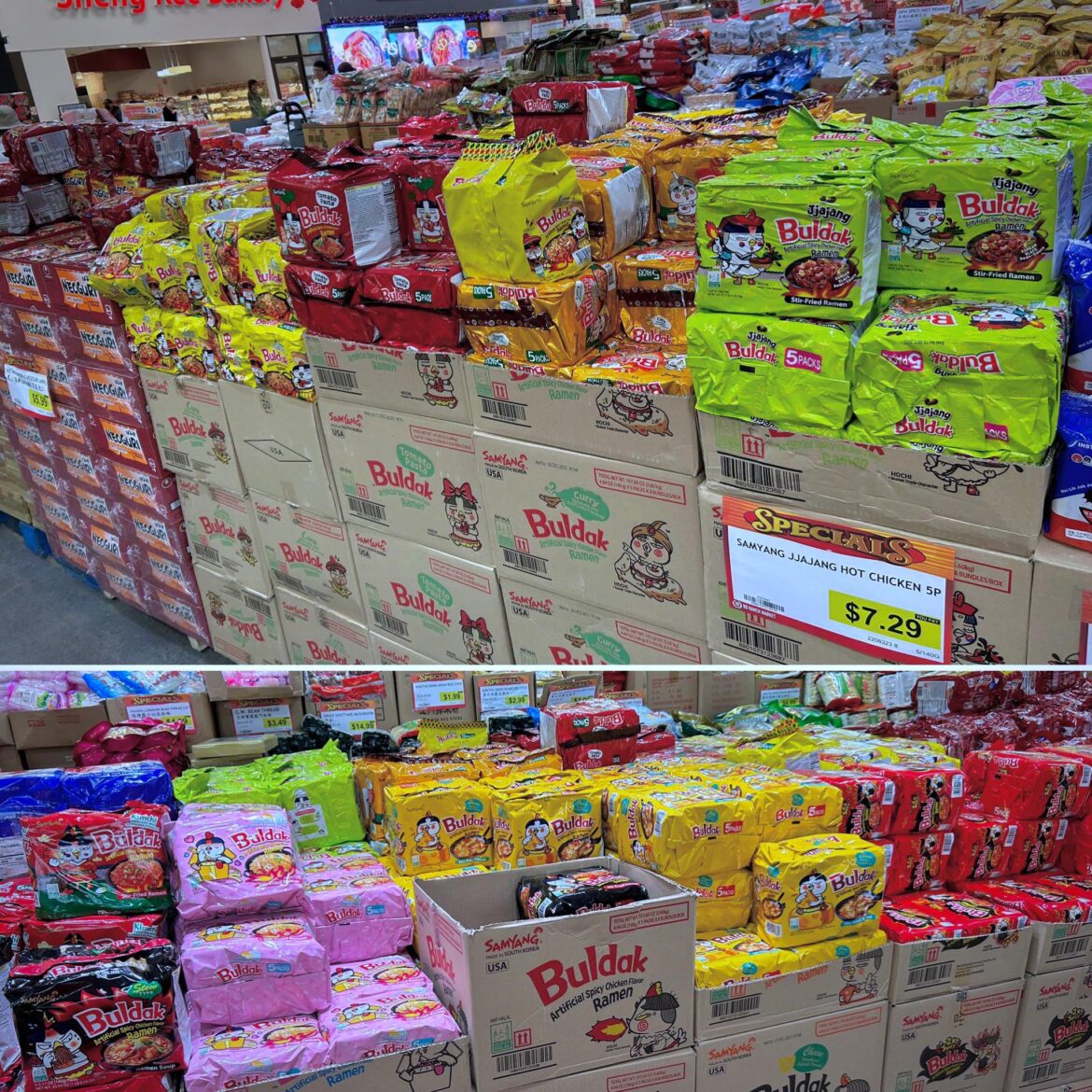 Went to the local Taiwanese market, and the Buldak options overfloweth🌶️