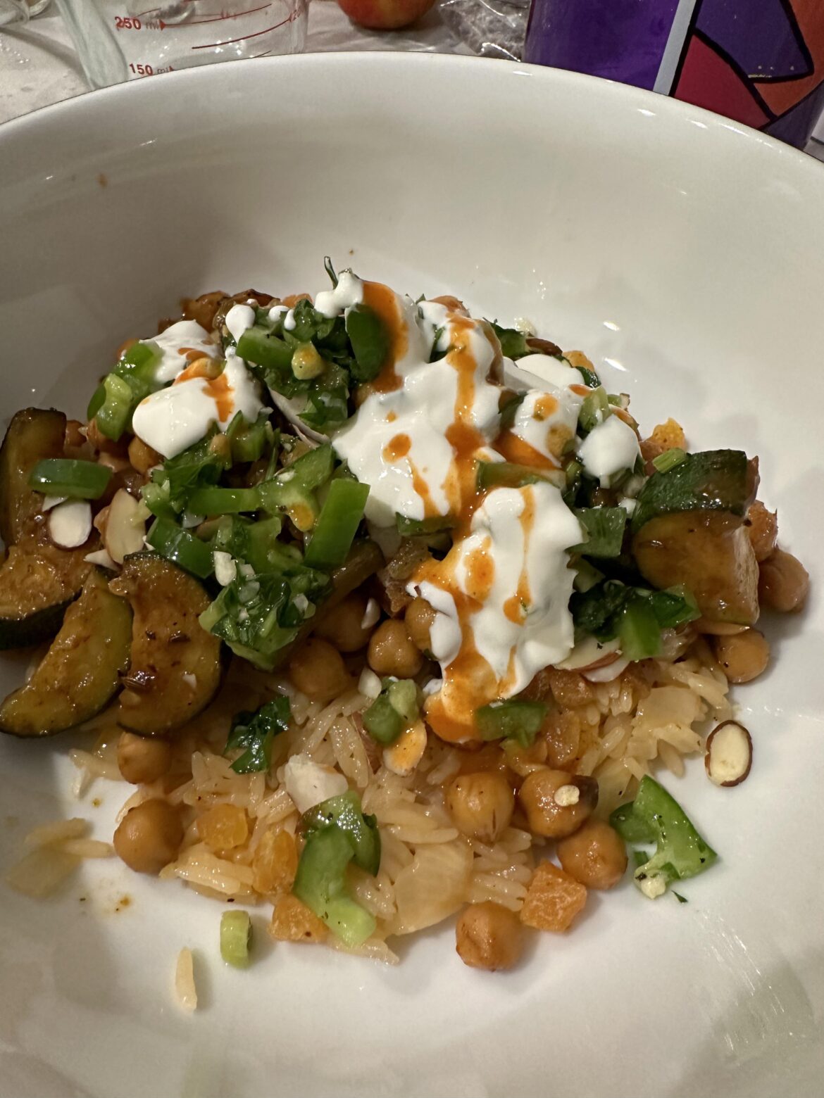 Almond, apricot, and chickpea tagine 6/5