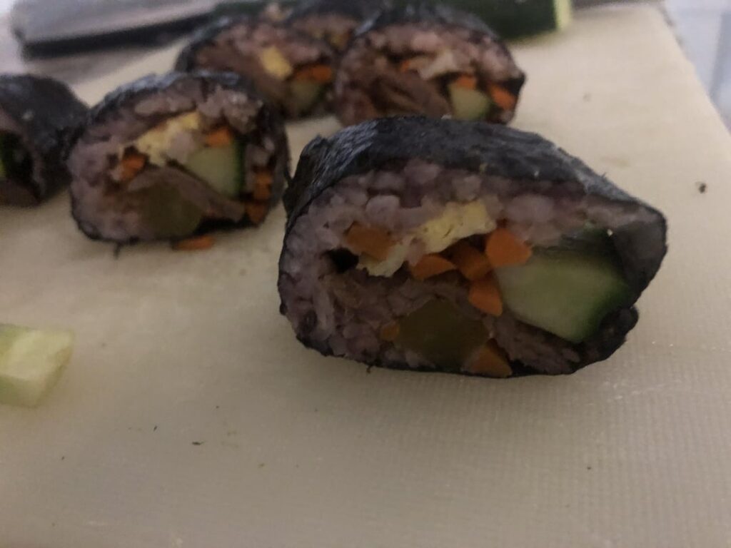 First Try at Doenjang Jjigae + Bulgogi Kimbap!!