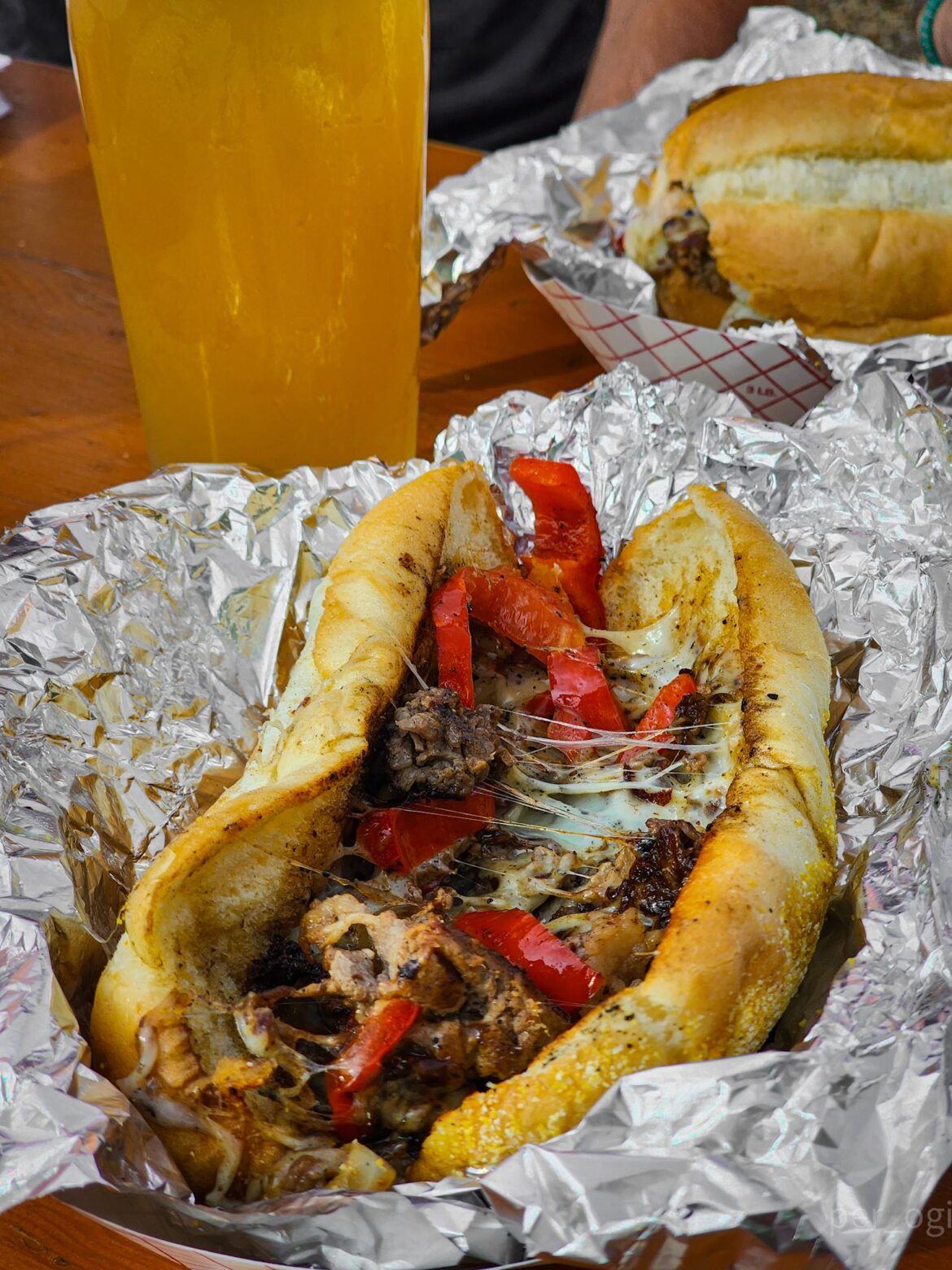 Cheesesteak w/ onions, and peppers