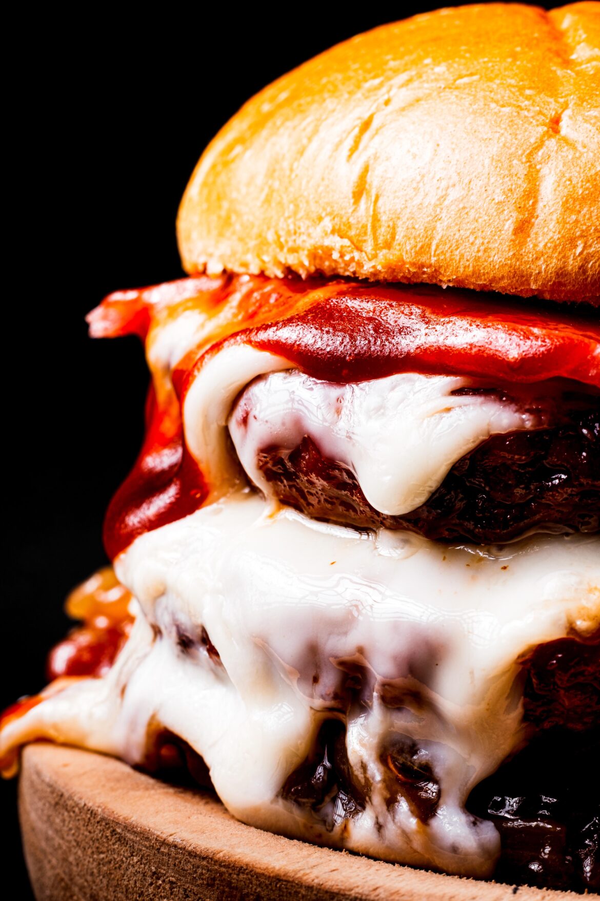 Massive artery clogger of a burger but I thought it was interesting to look at!