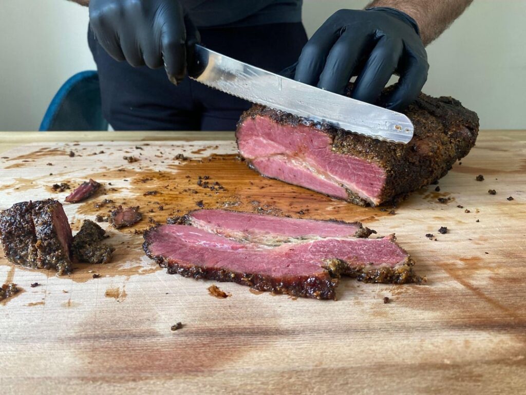 Pastrami from beef navel