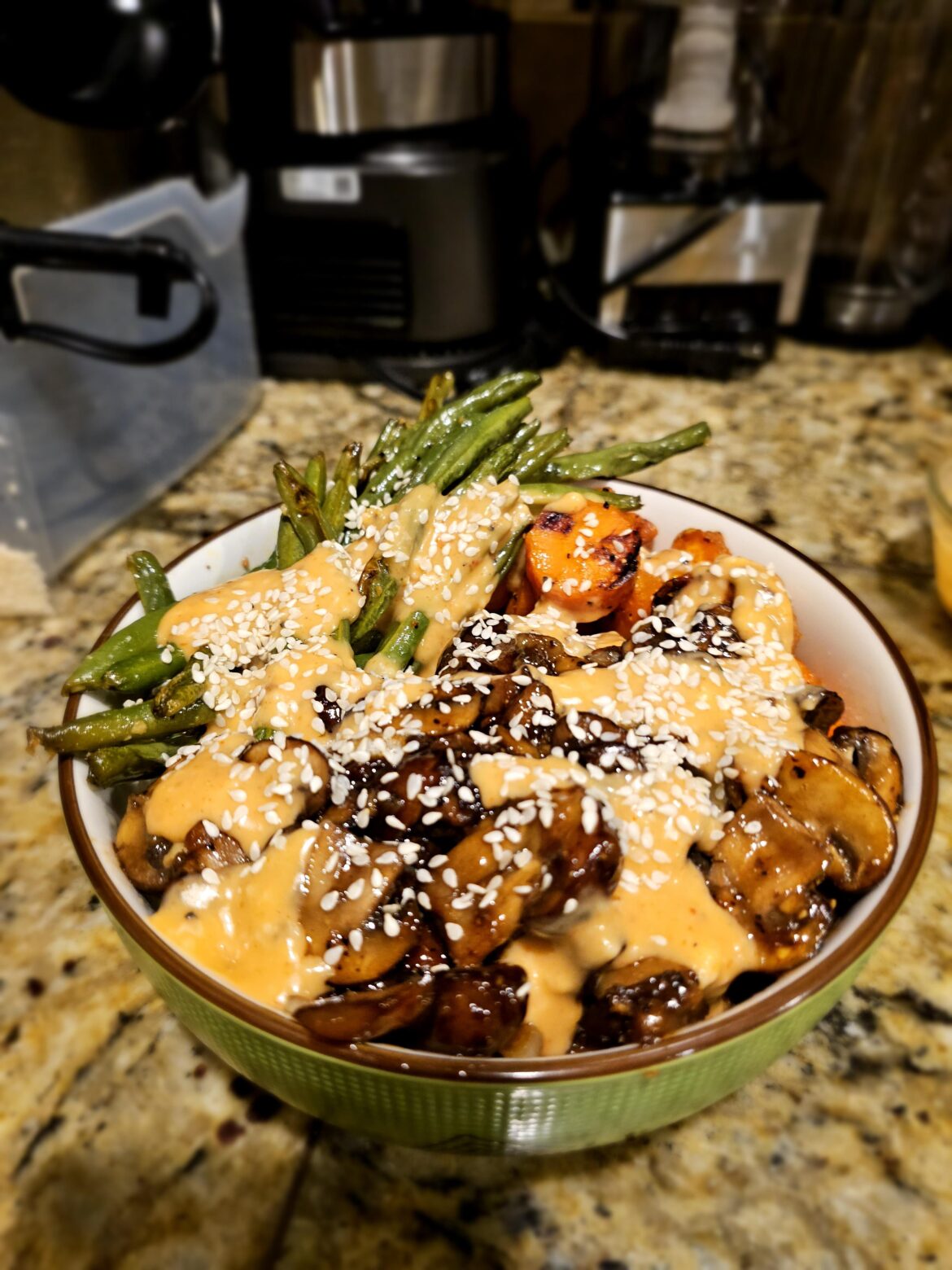 Vegan firecracker mushroom rice bowls sooooo good highly recommend