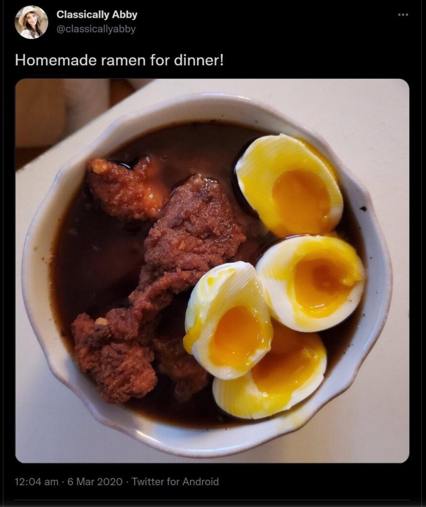 Abby Shapiro’s “homemade ramen”