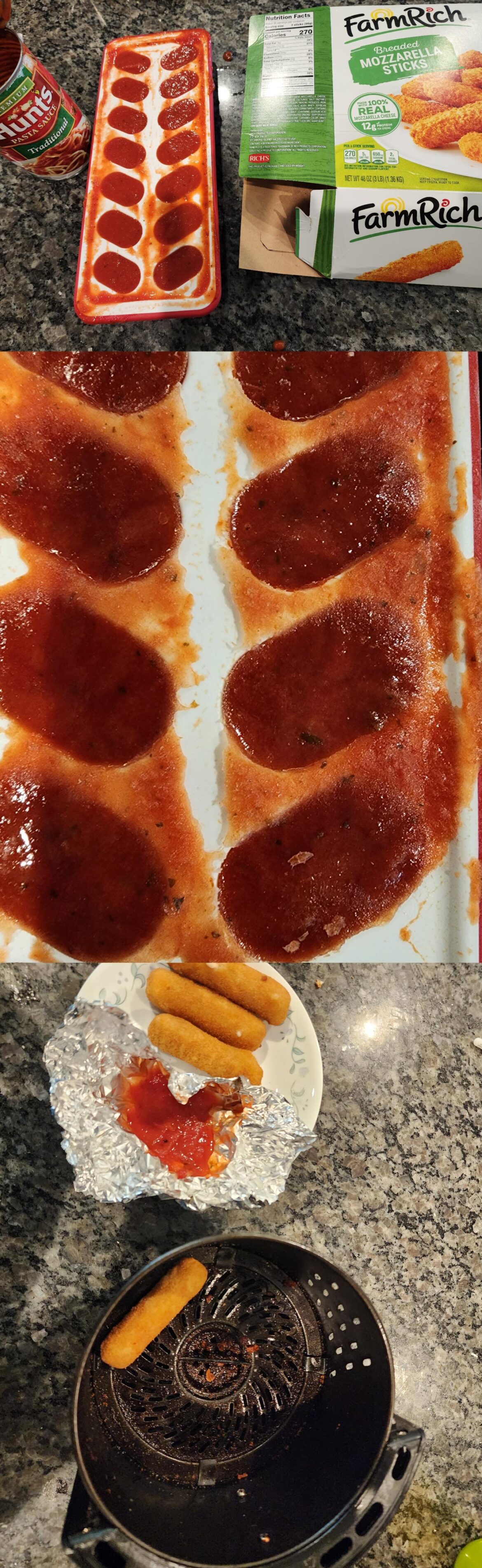 Freeze dipping sauce in a icecude tray, then defrost it in a Air Fryer as needed.