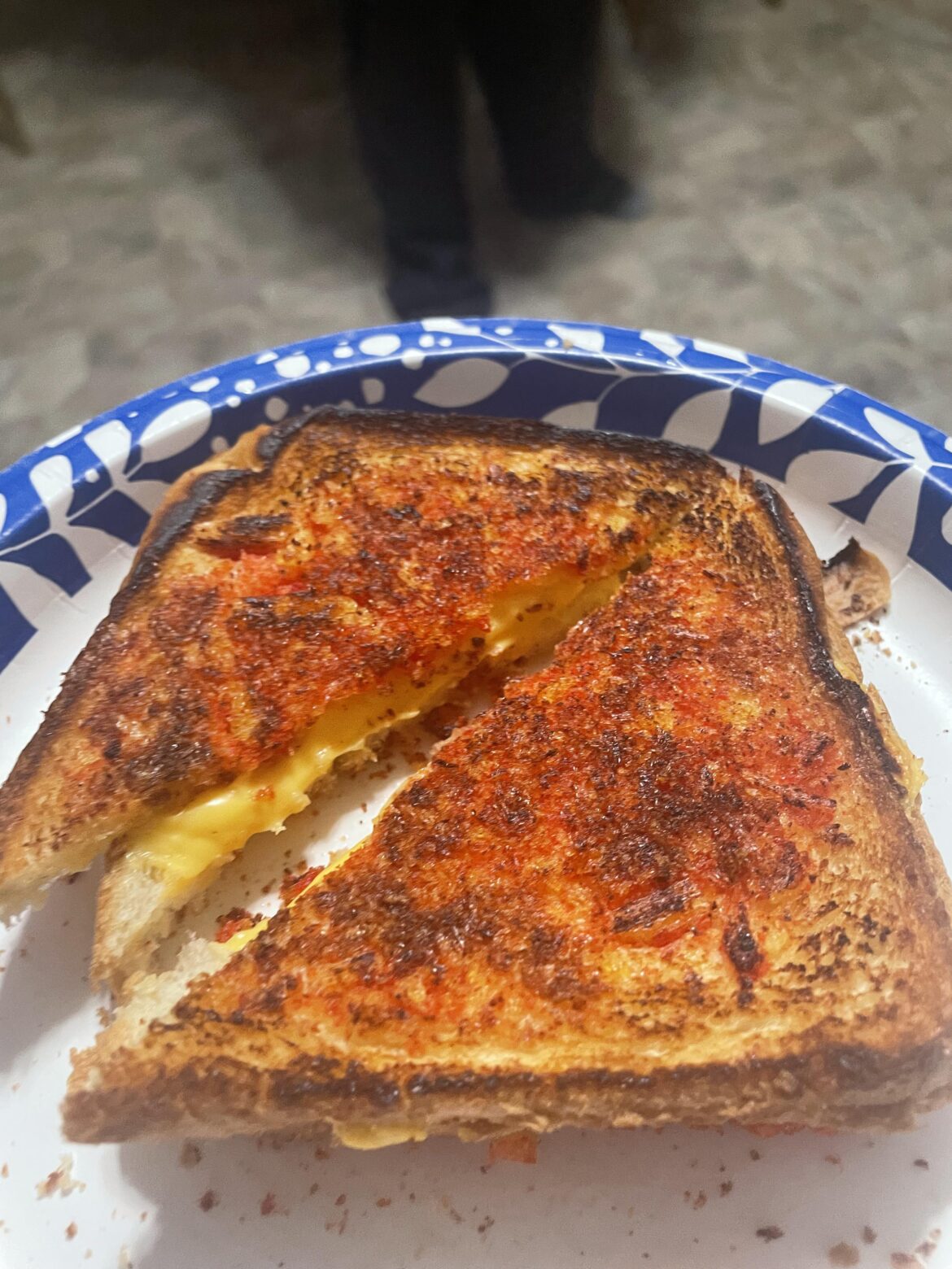Hot grilled cheese
