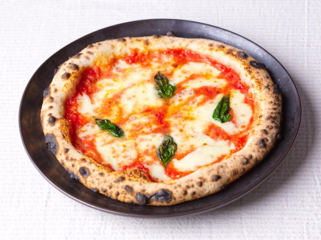 Neapolitan pizza leavened with Lievito Madre.