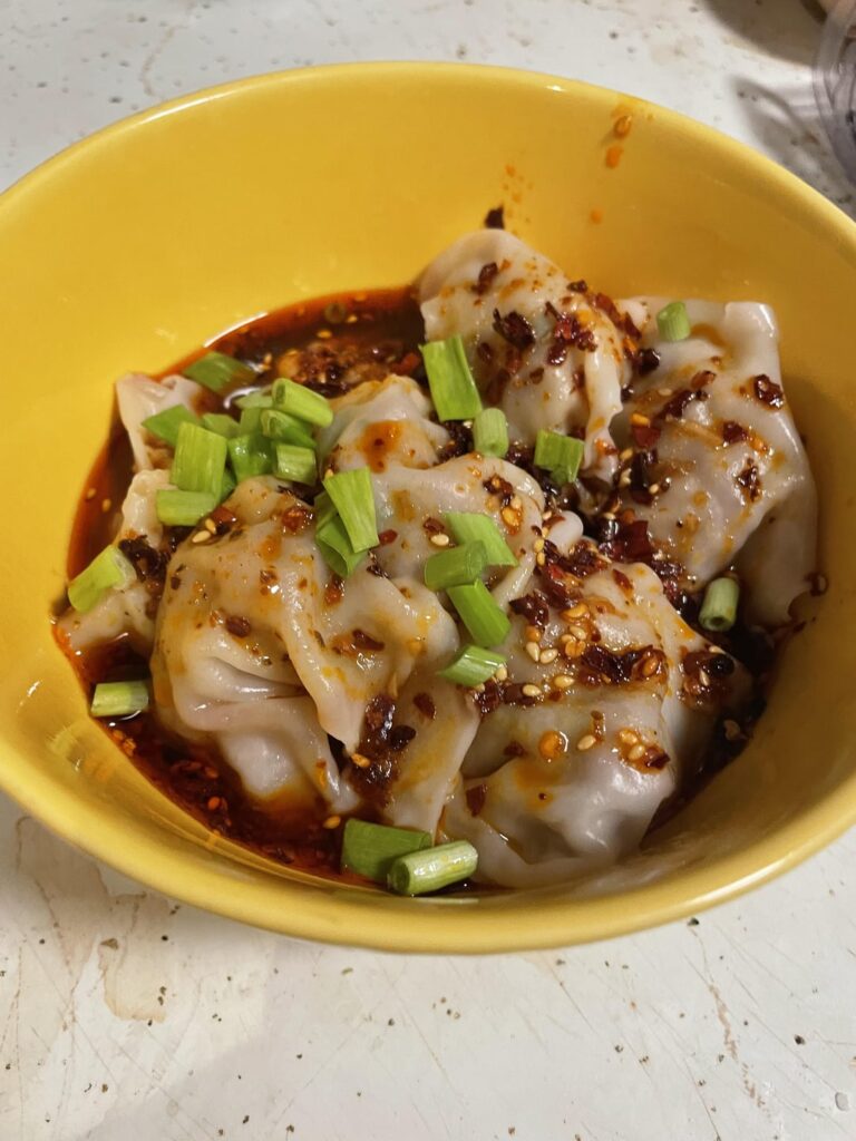Wontons in Hot and Sour Sauce from The Wok