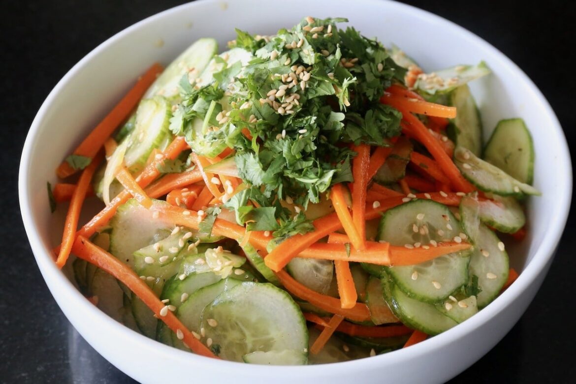 Crunchy Asian Carrot and Cucumber Salad
