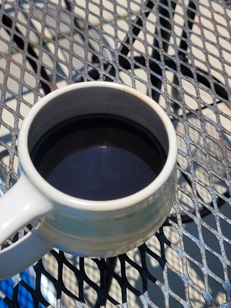 Turkish coffee. The stuff is like caffeinated motor oil with cardamom. Looks like it too XD I love it