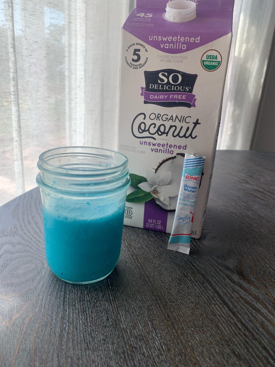 Coconut milk + drink mix= amazing summer drink Coconut milk + drink mix= amazing summer drink