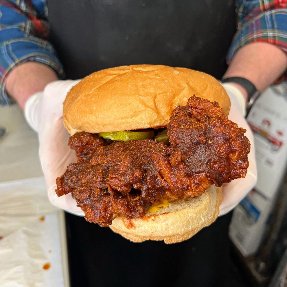Xxhot chicken sandwich