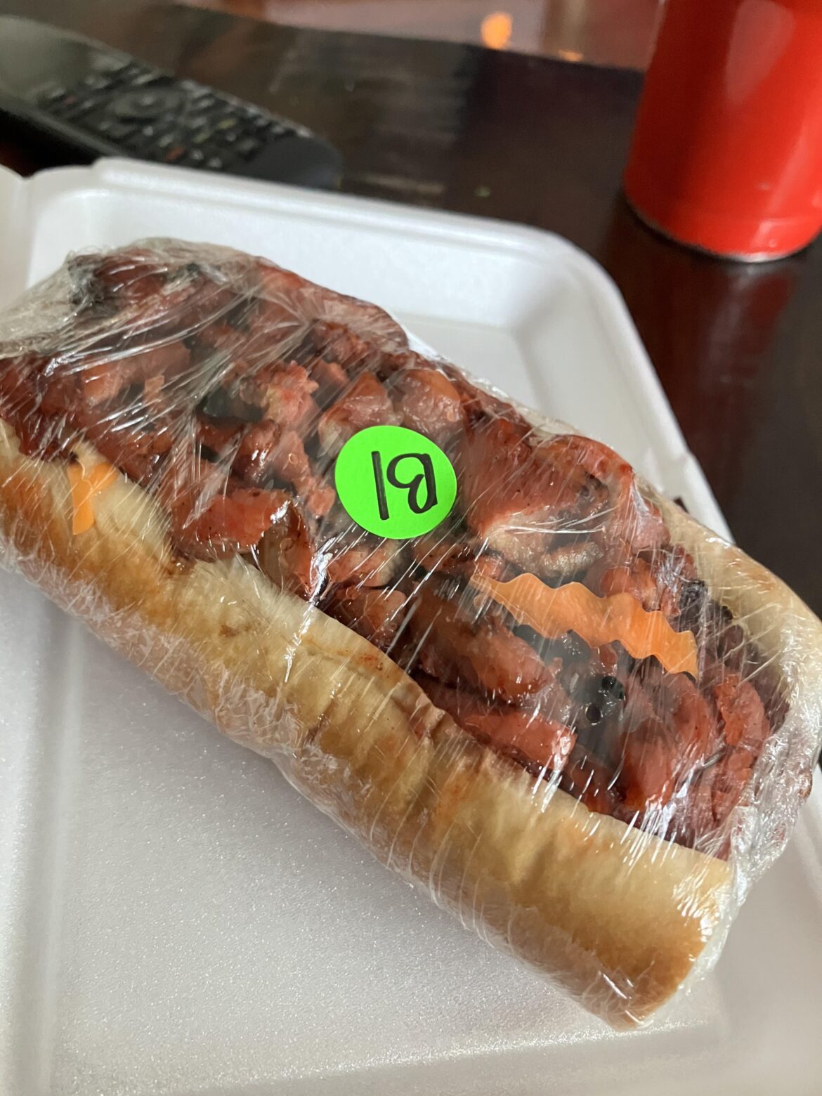 Pork Banh Mi takeout from my local Vietnamese spot for lunch today