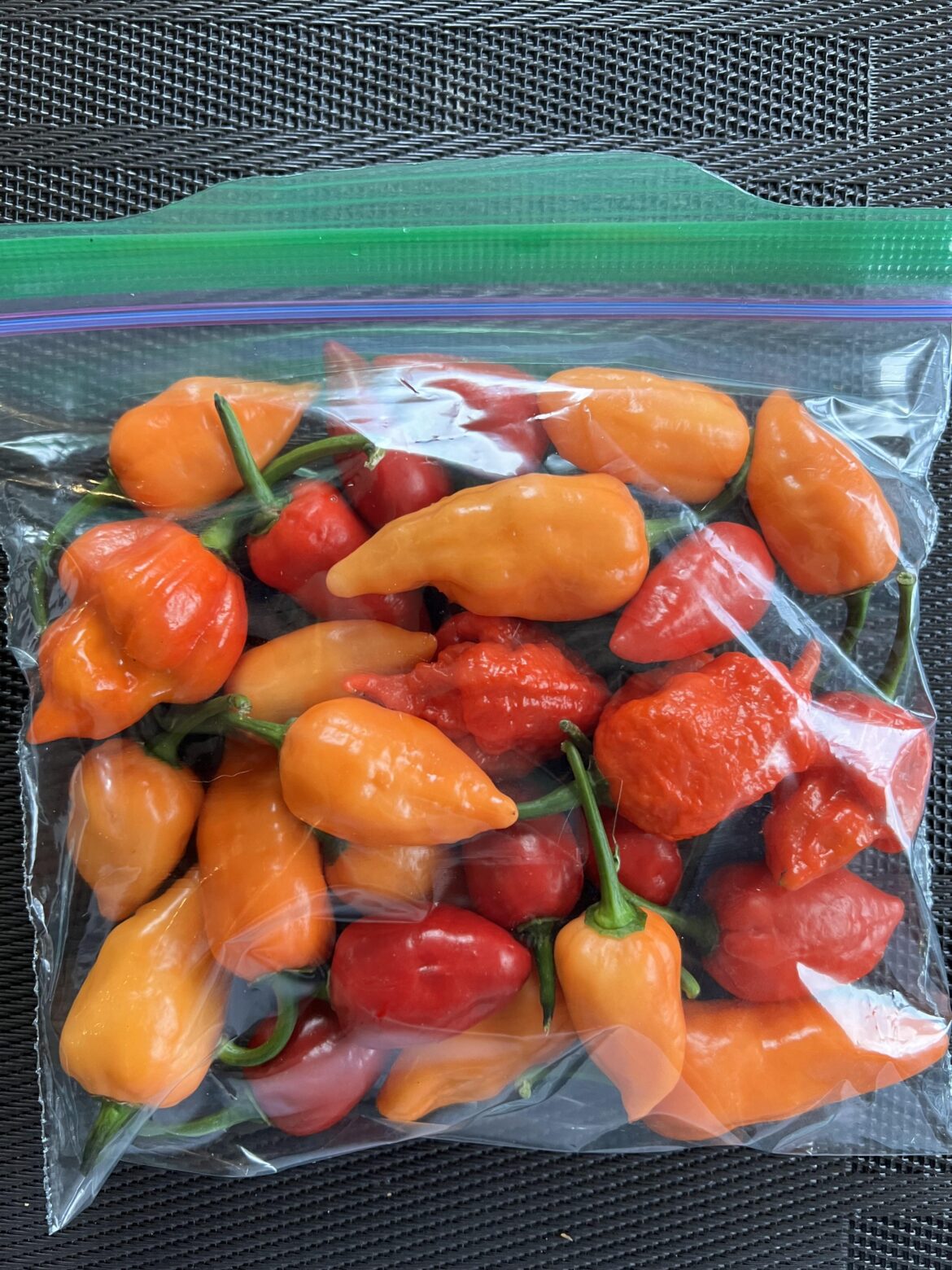 Can anyone help identify some of the peppers in this bag?