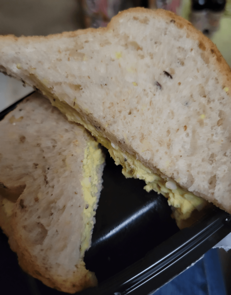 Egg Salad Sandwich to go.