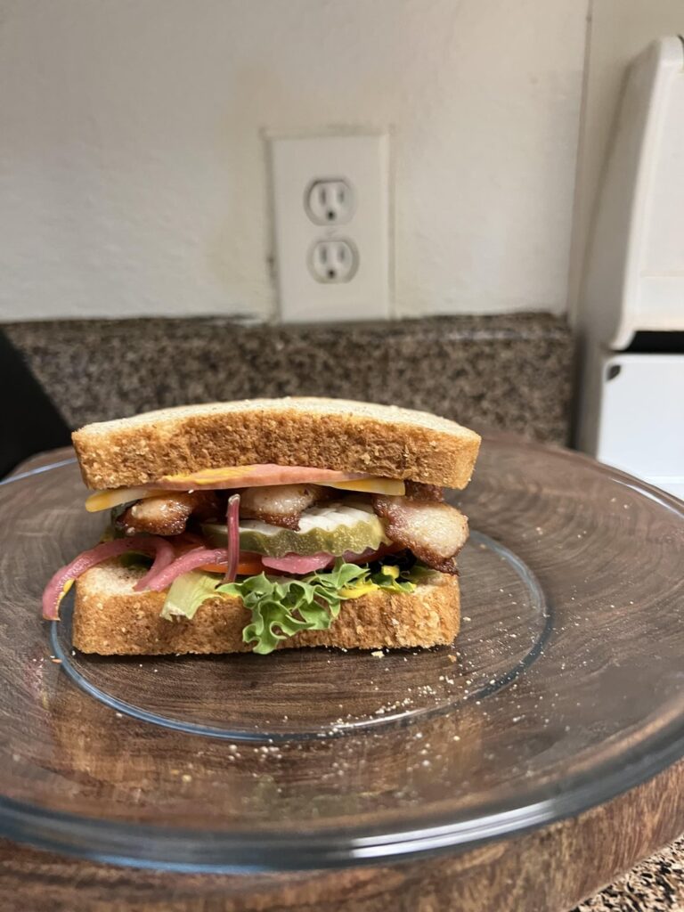 Little sandwich I threw together for lunch today. Was pretty good.