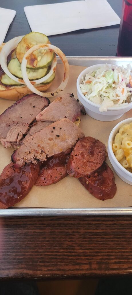 Brisket & hot links lunch @ Bludso's BBQ